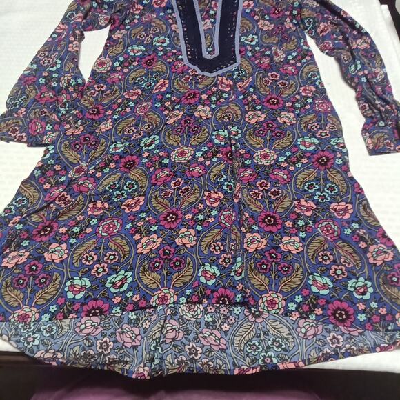 Matilda Jane Purple Long Sleeve Paisley Dress Size Small with Pockets Girls - Picture 1 of 5